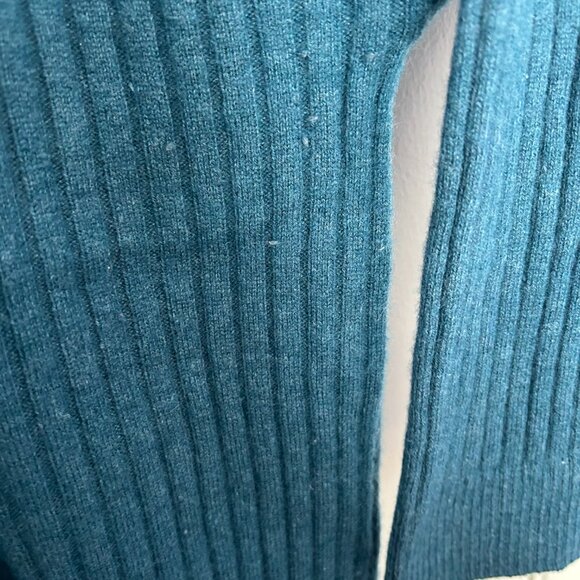 Eileen Fisher 100% Cashmere Long Open Front Cardigan in Teal Size 3X - Picture 10 of 10
